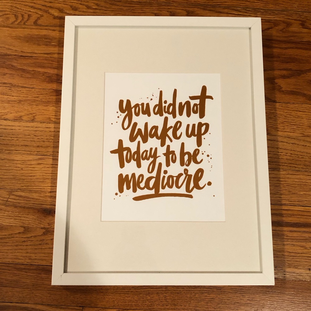 Glass & Wooden Quote Wall Sign
